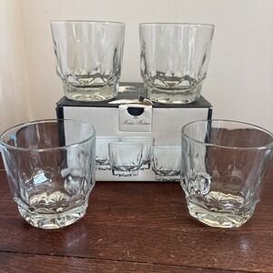 Brooks Brothers Set of 4 Prism DOF Whiskey Glasses New‎ In Damaged Box